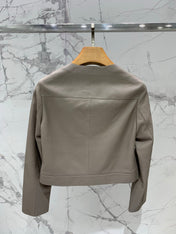 HERMES 25S LEATHER JACKET WITH LEATHER SHORTS 528568