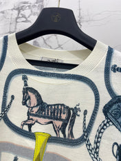 HERMES 26S SHORT SLEEVED KNIT TOP 532