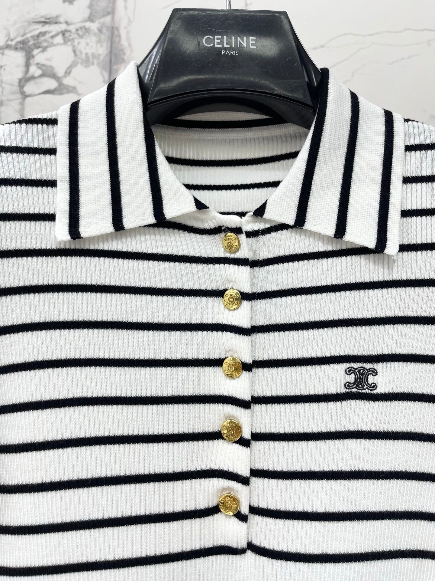 CELINE 26S SHORT SLEEVE KNIT SHIRT 303