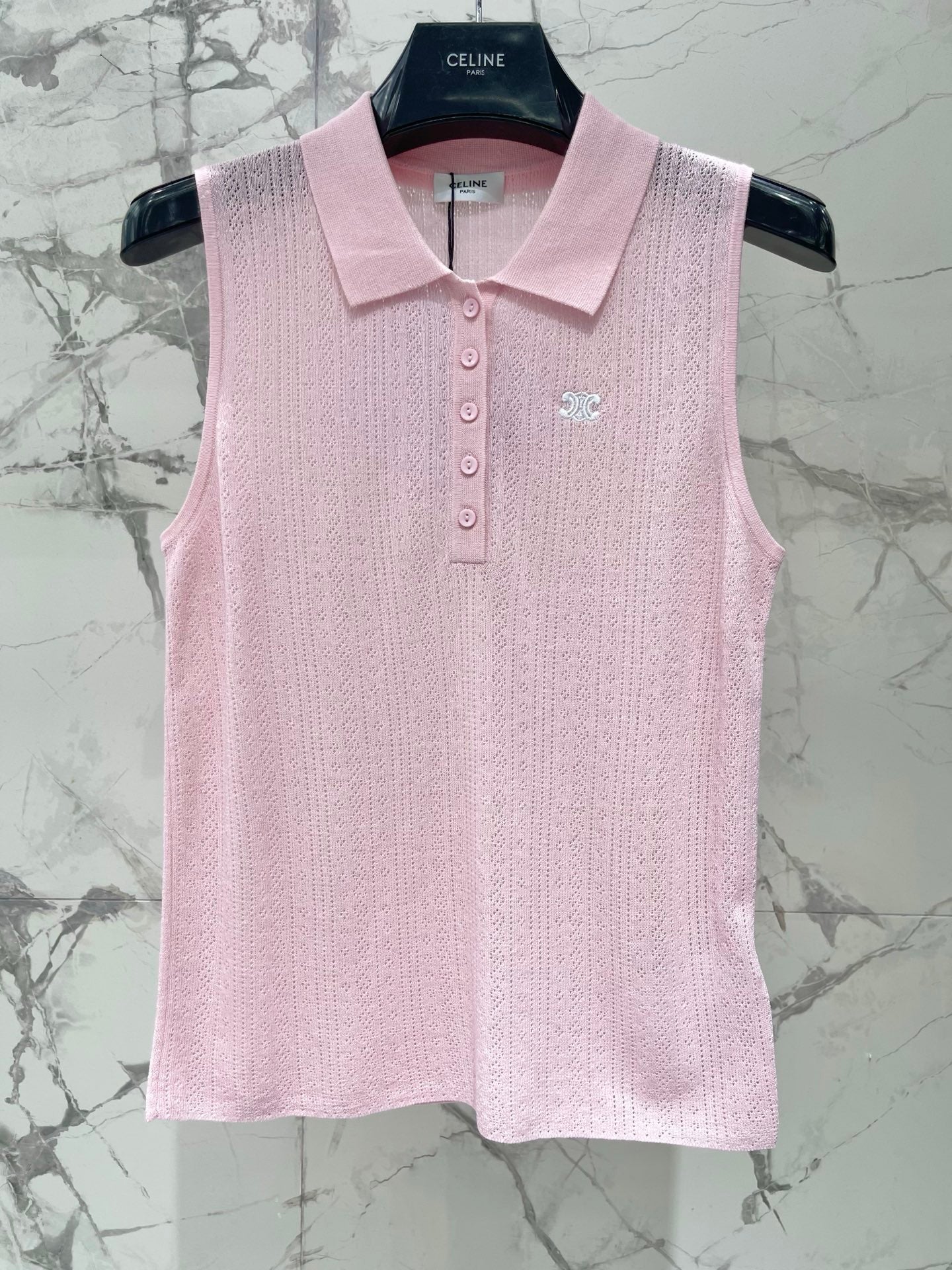 CELINE 26S KNIT POLO TANK TOP 296