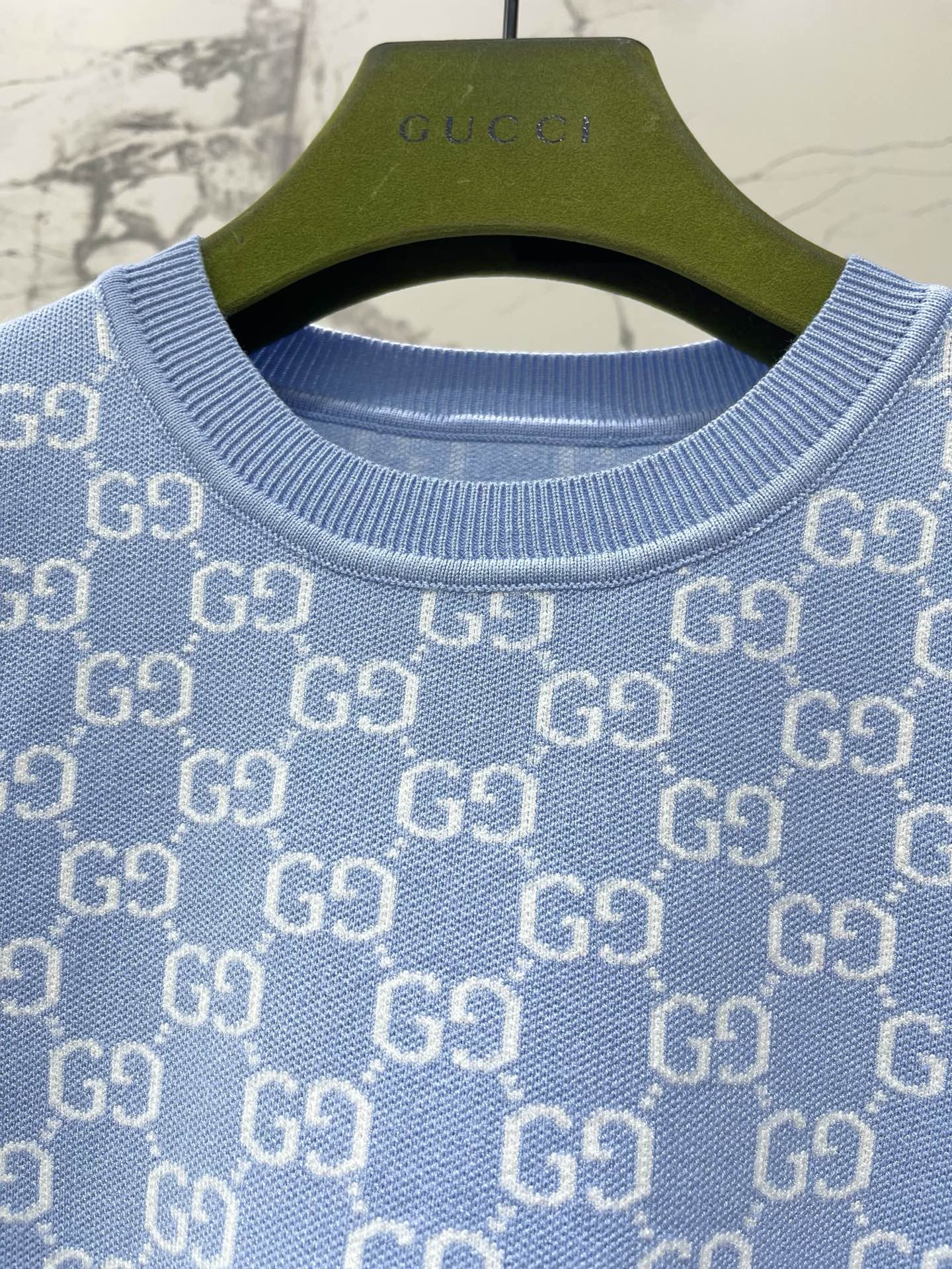 GUCCI 26S SHORT-SLEEVE CREWNECK KNIT T-SHIRT 470