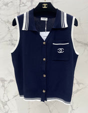 CHANEL 26S SLEEVELESS KNIT TOP 1416