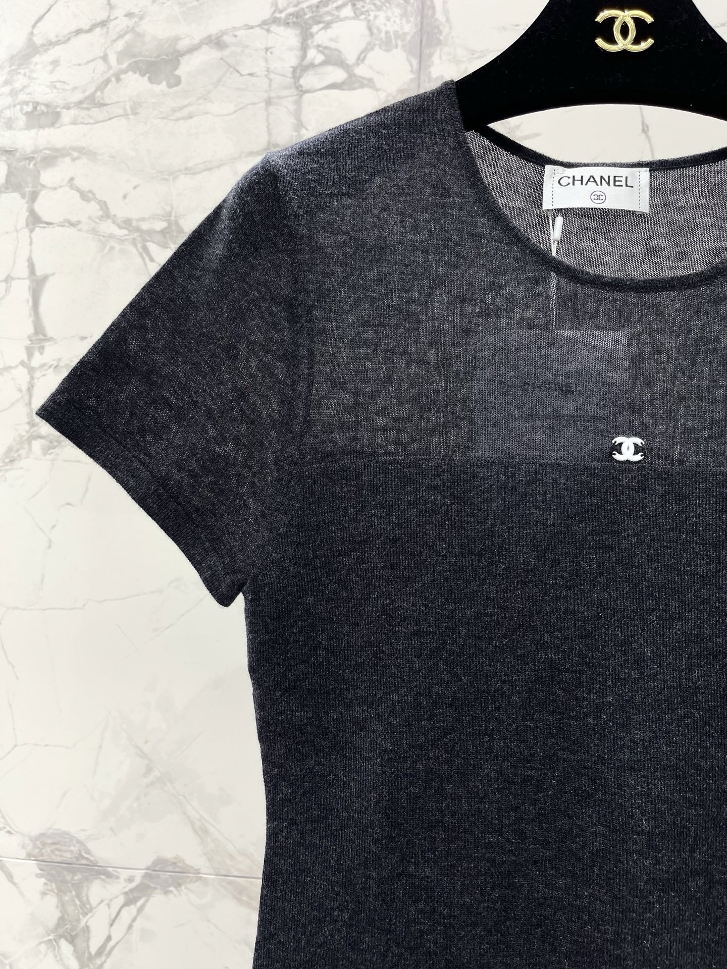 CHANEL 26S SHORT-SLEEVE KNIT TOP 1319