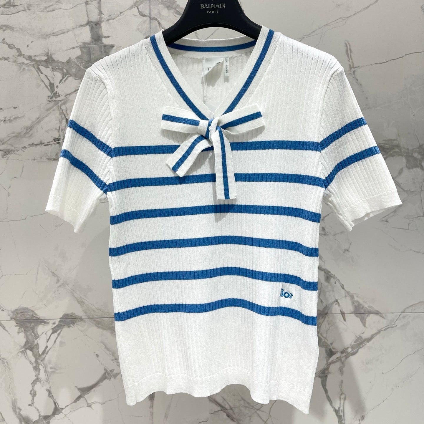 DIOR 26S SHORT-SLEEVE KNIT SWEATER 1328