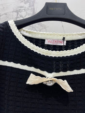 VALENTINO 26S SHORT-SLEEVE KNIT TOP 384