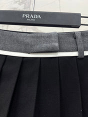 PRADA 26S PLEATED KNIT MINI SKIRT 1076