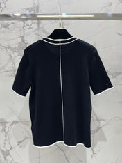 CHANEL 26S SHORT SLEEVE CREW NECK KNIT TOP 1627