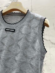 MIUMIU 26S SLEEVELESS KNIT TOP 1435