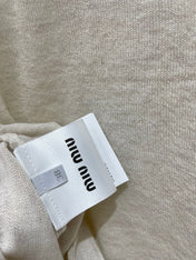 MIUMIU 26S V-NECK BUTTONED LONG-SLEEVE KNIT TOP 1432