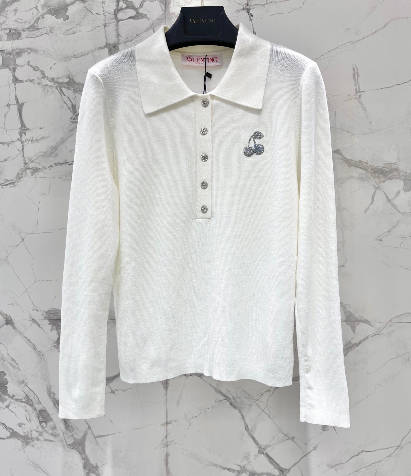 VALENTINO 26S KNITTED POLO SWEATER 327