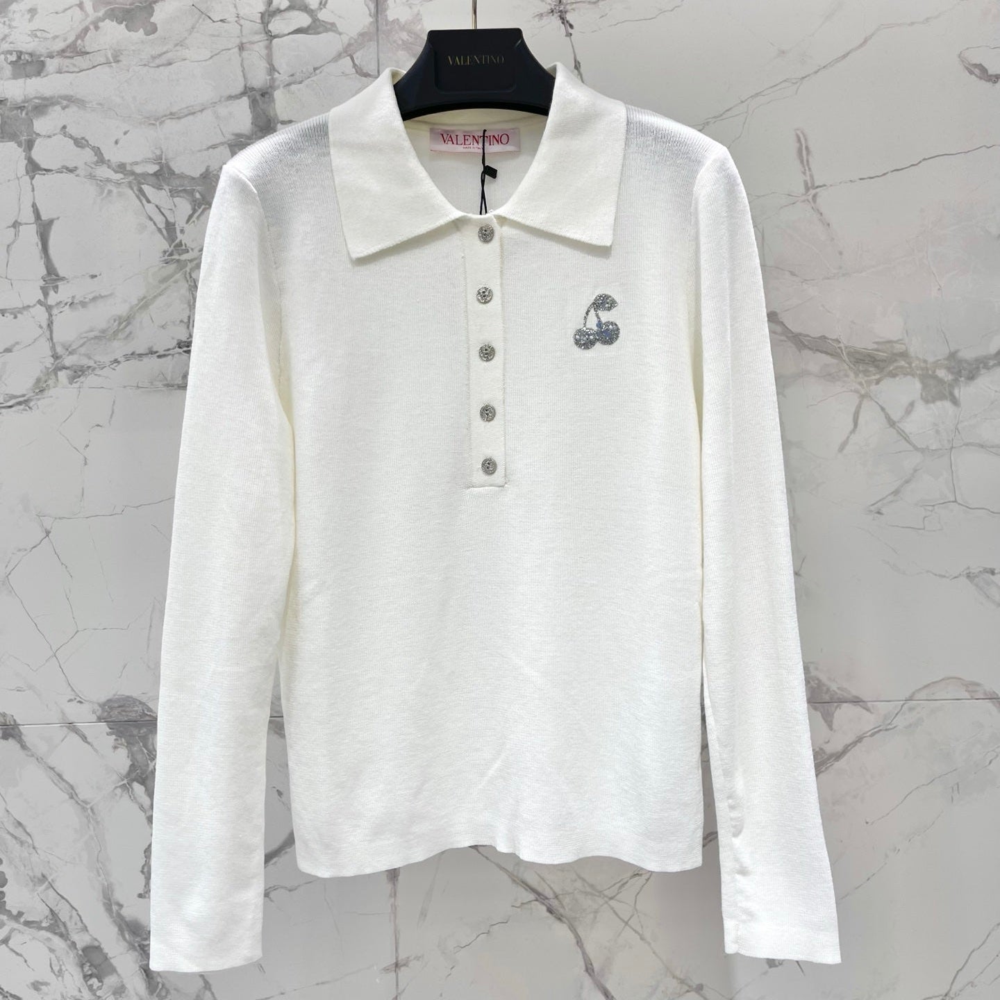 VALENTINO 26S KNITTED POLO SWEATER 327