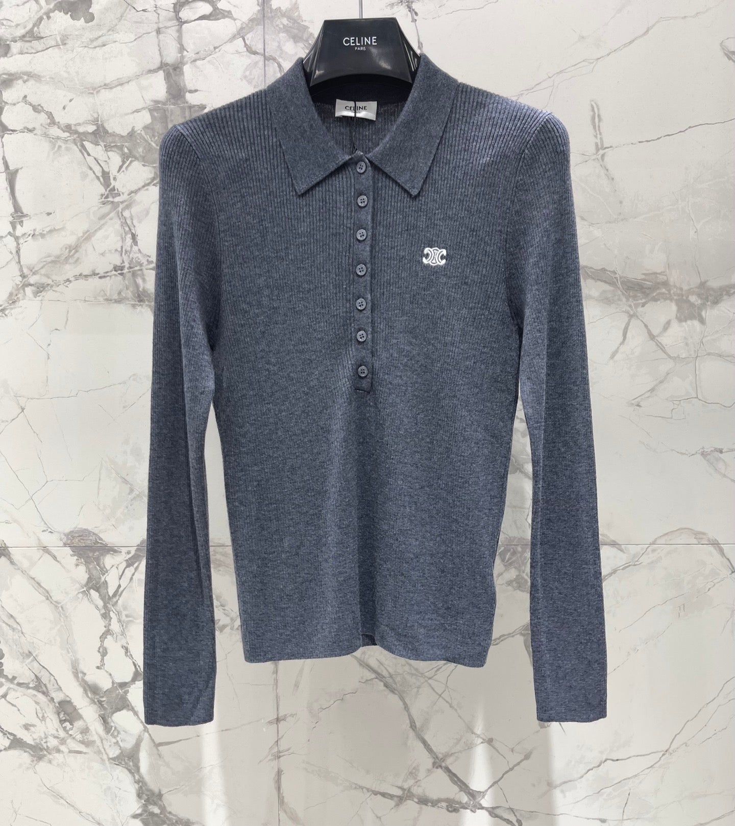 CELINE 26S KNIT POLO TOP 637