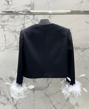 PRADA 26S BUTTON COLLARLESS JACKET 1335