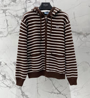 PRADA 26S KNIT ZIP-UP HOODIE 1275