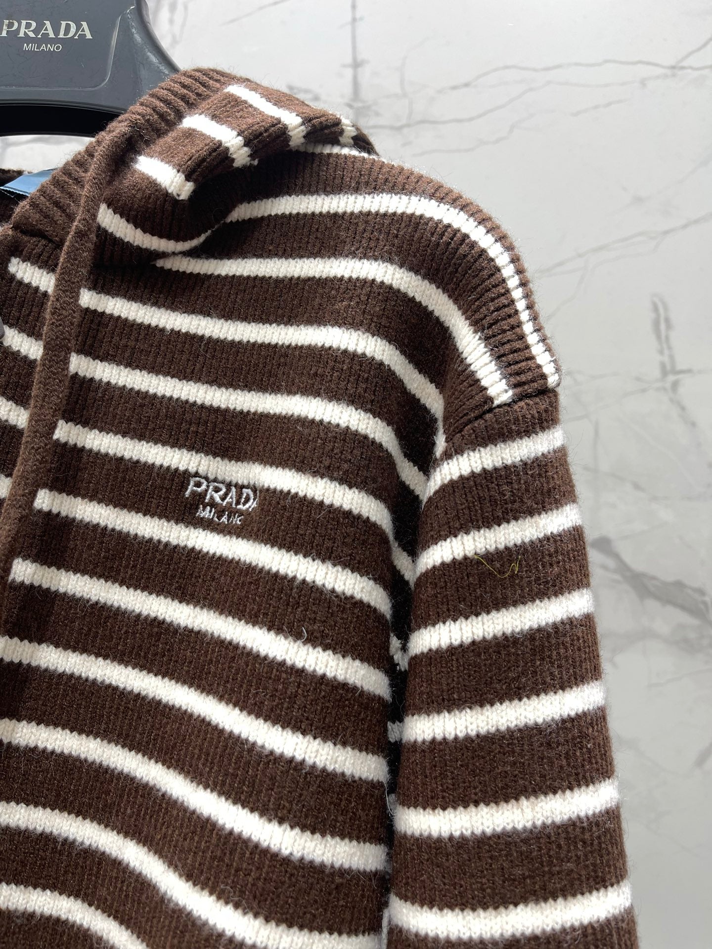 PRADA 26S KNIT ZIP-UP HOODIE 1275