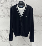 PRADA 26S V-NECK KNIT CARDIGAN 1237