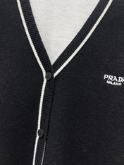 PRADA 26S V-NECK KNIT CARDIGAN 1237
