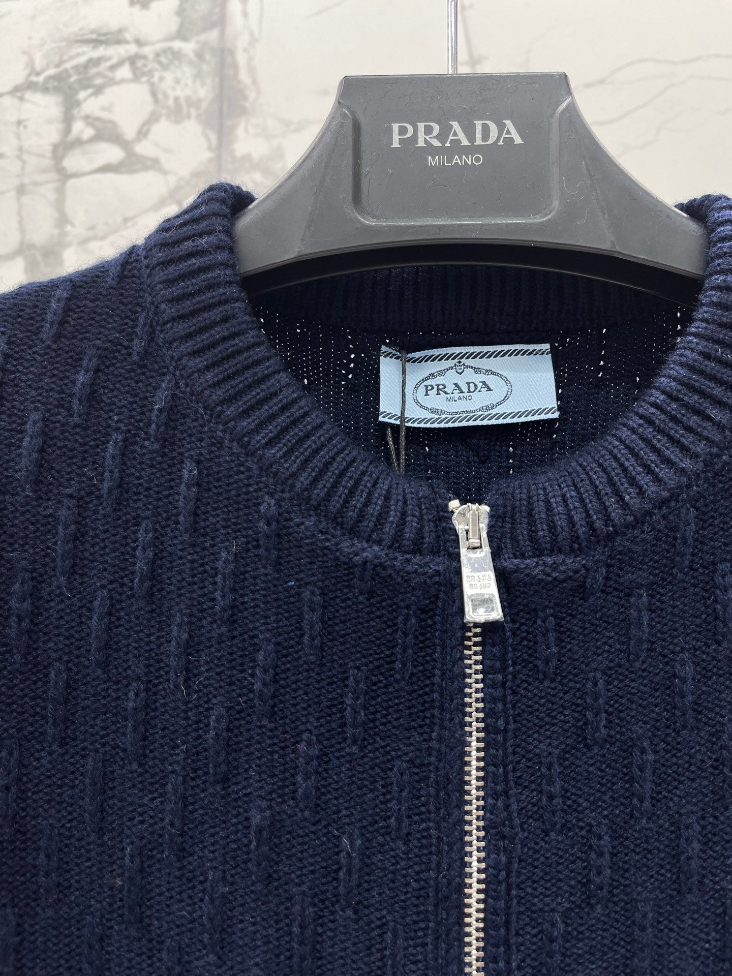 PRADA 26S ZIP-UP KNIT CARDIGAN 1255