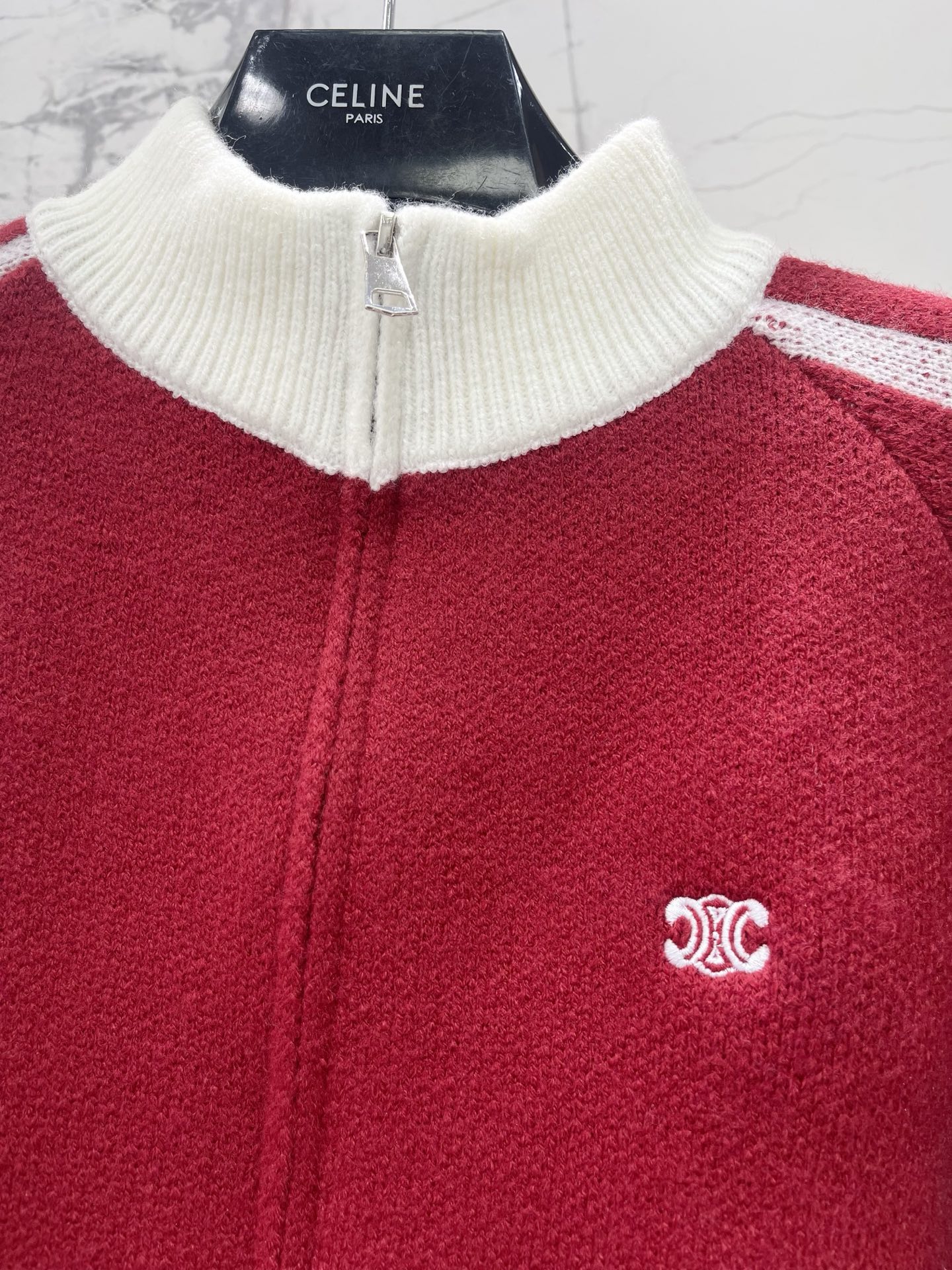 CELINE 26S ZIP-UP KNIT CARDIGAN 592