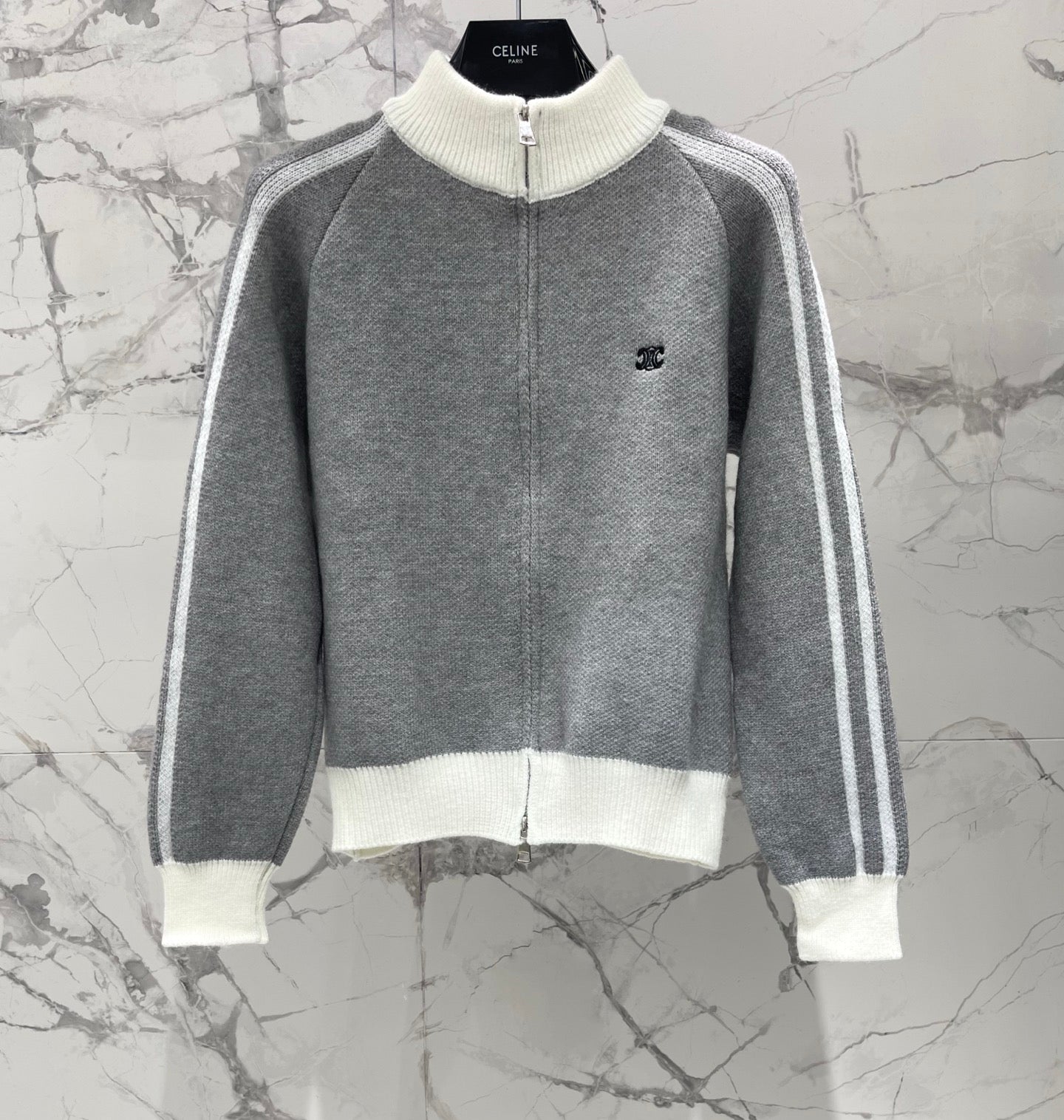 CELINE 26S ZIP-UP KNIT CARDIGAN 590