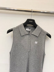 CELINE 26S SLEEVELESS POLO SHIRT 474