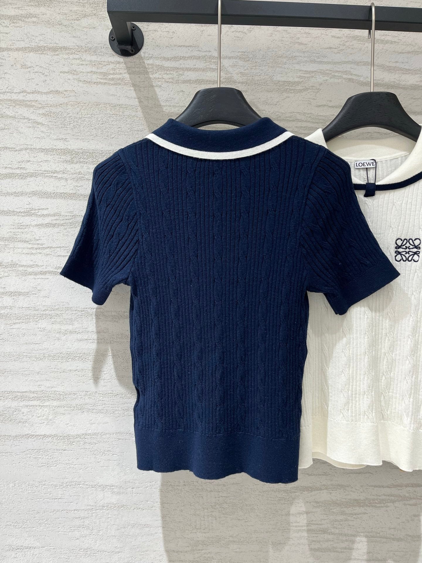 LOEWE 26S CABLE-KNIT LOGO SWEATER TOP 532