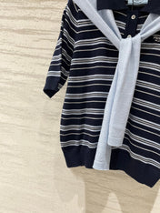 PRADA 26S SHORT-SLEEVE POLO SWEATER 1168