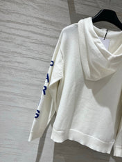 CELINE 26S SLEEVE ZIP-UP KNIT HOODIE 740