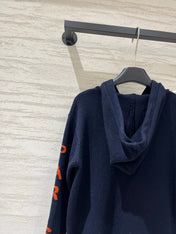 CELINE 26S SLEEVE ZIP-UP KNIT HOODIE 738