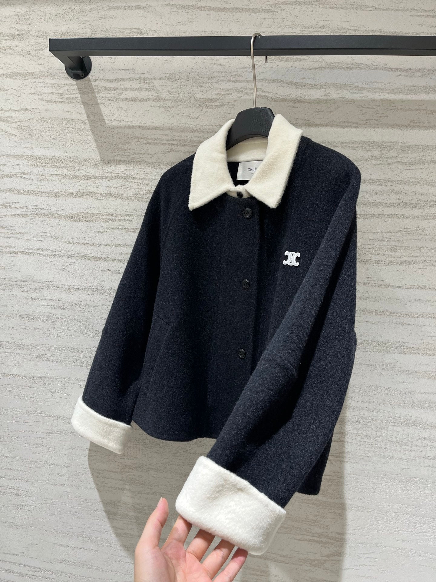 CELINE 26S COLLAR WOOL JACKET 607