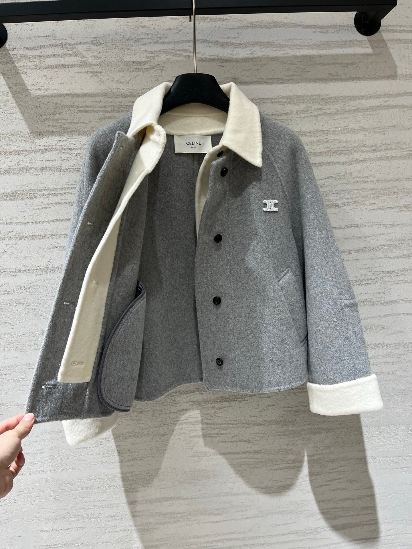 CELINE 26S COLLAR WOOL JACKET 606