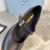 PRADA 26S MARY JANE PUMPS 85 MM IN BLACK SMOOTH CALFSKIN