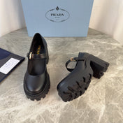 PRADA 26S MARY JANE PUMPS 85 MM IN BLACK SMOOTH CALFSKIN