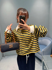 MIUMIU STRIPED SHIRT WITH LAPEL COLLAR STYLE 44