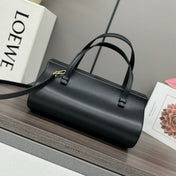 CYLINDER BAG 25 IN BLACK CALFSKIN