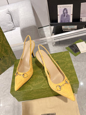 HORSEBIT SLINGBACK 105 IN YELLOW CANVAS