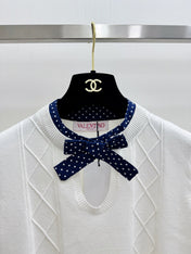 VALENTINO 26S SHORT-SLEEVE KNIT TOP 452
