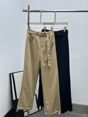 MIUMIU STRAIGHT-LEG KHAKI PANTS STYLE 281