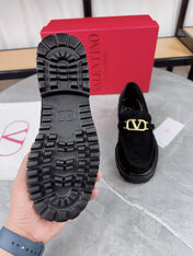 VALENTINO 26S LOAFERS IN BLACK SUEDE