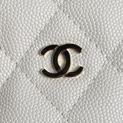 HOBO BAG 21 IN WHITE GRAINED CALFSKIN GOLD HARDWARE