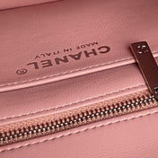 CHANEL 25S MINI FLAP BAG 18 IN PINK CALFSKIN