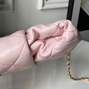 CHANEL 25S MINI BOW BAG 26 IN PINK LAMBSKIN WITH GOLD HARDWARE