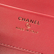 CHANEL 26S BARREL CLUTCH WITH CHAIN 23 IN DARK GREY CROCODILE-EMBOSSED CALFSKIN GOLD HARDWARE