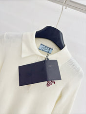 PRADA 25S LONG-SLEEVE KNITTED POLO SHIRT 294