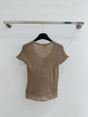 YSL 26S SHORT SLEEVE KNIT T-SHIRT 423