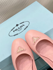 PRA NAPPA MARY JANE PUMPS LIGHT PINK LAMBSKIN