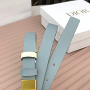 DIOR 25S BELT 20 MM IN STEEL BLUE CALFSKIN 568720