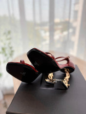 CLASSIC HIGH HEELS 10 CM IN CRIMSON RED PATENT CALFSKIN