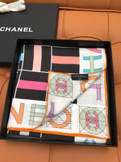 CHANEL 25S SCARF 90 IN SILK 704583