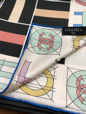 CHANEL 25S SCARF 90 IN SILK 704584